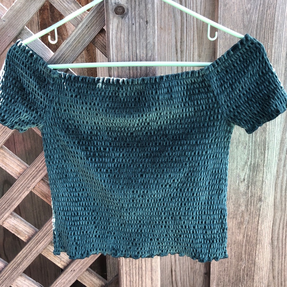 Forever 21 Velvet Off the Shoulder Top!